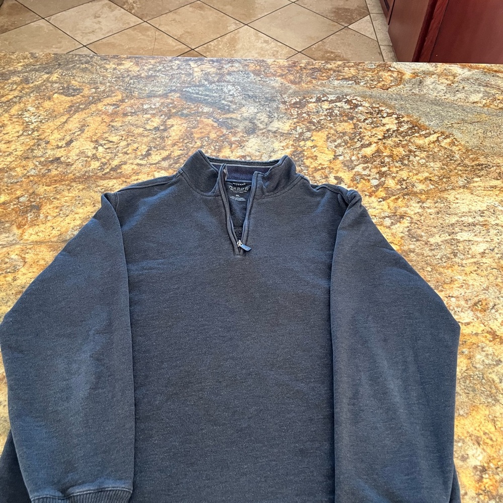 Stadium Athletics Black Zip Up Sweater